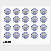 Blauw Diamant & Tiara Quinceañera Sticker (Vel)