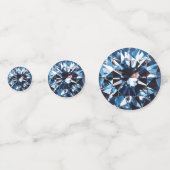 Blauw diamanten kristal patroon confetti (Achterkanten)