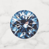 Blauw diamanten kristal patroon confetti (Kleine voorkant)