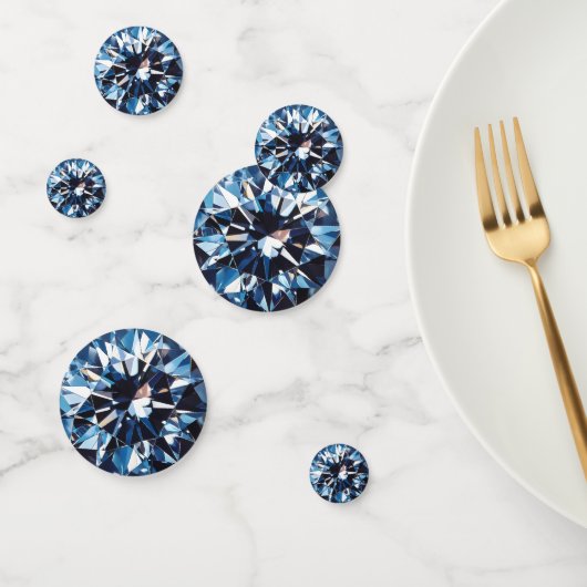 Blauw diamanten kristal patroon confetti (Groep)