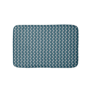Blauw diamanten patroon badmat