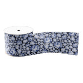 Blauw diamantpatroon grosgrain lint (Spoel)
