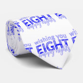 blauw die blij wil zijn met hanukkah stropdas (Opgerold)