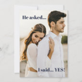 Blauw die hij vroeg: ja, partij kaart (Voorkant)