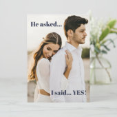 Blauw die hij vroeg: ja, partij kaart (Staand voorkant)