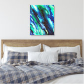 Blauw diep Zee Turbulence Alcohol Ink Painting Canvas Afdruk (Insitu (Slaapkamer))