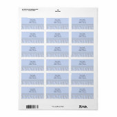 Blauw Dierenbont Patroon Etiket (Full Sheet)