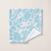 Blauw dierenhuidpatroon bad handdoek (Wasdoekje)