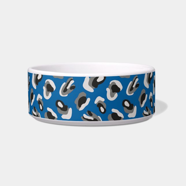 Blauw dierprint/camo kom (Voorkant)