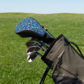 Blauw dierprintpatroon golfheadcover (Insitu)