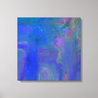 Blauw Digitaal Abstract Canvas Wrap Print