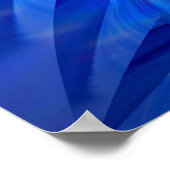 Blauw Digitaal Abstract het Schilderen Poster (Hoek)