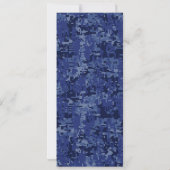 Blauw digitale camouflage BLIJF KALM EN Bewerk tek (Achterkant)