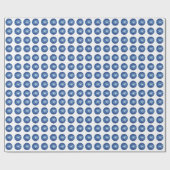 Blauw Disco Ball Patroon Cadeaupapier (Vlak)