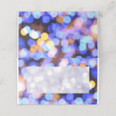 Blauw Disco-herstellende naamplaatskaarten Plaatskaartje (Buitenkant ongevouwen)