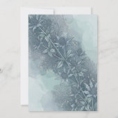 Blauw Distel Botanische Trouw Uitnodiging (Achterkant)