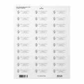 Blauw Distel Schotse Bloem Retouradres Label (Full Sheet)