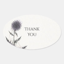 Blauw Distel Trouw Dank Je Sticker