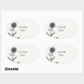 Blauw Distel Trouw Dank Je Sticker (Vel)