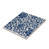 Blauw distelpatroon Europese stijl Tegeltje (Zijkant)