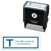 Blauw Dit behoort tot de labels Camp School stempe Zelfinktende Stempel (In situ)