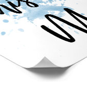 Blauw dit ben ik de grootste schouwman die Lyric h Poster (Hoek)