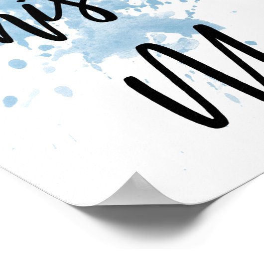 Blauw dit ben ik de grootste schouwman die Lyric h Poster (Hoek)