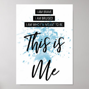 Blauw dit ben ik de grootste schouwman die Lyric h Poster