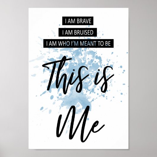 Blauw dit ben ik de grootste schouwman die Lyric h Poster (Voorkant)