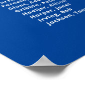 Blauw Dit kaarsblauw brandt klasse Reunion Memoria Poster (Hoek)