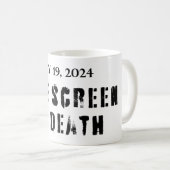 Blauw dodenscherm koffiemok (Voorkant rechts)