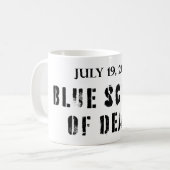 Blauw dodenscherm koffiemok (Voorkant links)