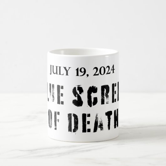 Blauw dodenscherm koffiemok (Center)