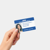 Blauw Doe-Het-Zelf Aangepaste Homeschool-foto Badge (Handheld)