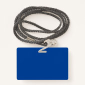 Blauw doe het zelf eigen Homeschool foto Badge (Achterkant met draagriem)