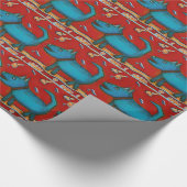 Blauw doekje cadeaupapier (Hoek)