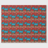 Blauw doekje cadeaupapier (Vlak)