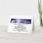 Blauw doekje *Wof* Blank Wenskaart Kaart (Achterkant)