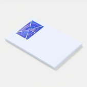 Blauw doel post-it® notes (Schuin)