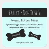 Blauw | Dog Treat Business Labels (Voorkant)