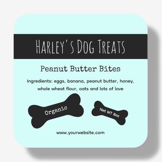 Blauw | Dog Treat Business Labels