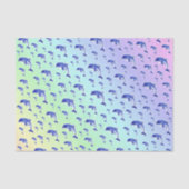 blauw, dolfijn, vis, natuur, aquatisch, design; tissuepapier (Voorkant)