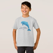 Blauw dolfijnenontwerp met Ecclesiastes tweekleuri T-shirt (Voorkant volledig)