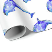 Blauw Dolphin Wrapping Paper Cadeaupapier (Rol Hoek)