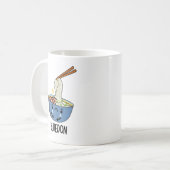 Blauw-don Grappige Udon Grappen Koffiemok (Voorkant links)