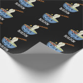 Blauw-don Grappige Udon Grappenmaker Donkere BG Cadeaupapier (Hoek)