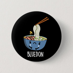 Blauw-don Grappige Udon Grappenmaker Donkere BG Ronde Button 5,7 Cm
