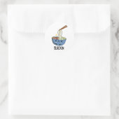Blauw-don Grappige Udon Grappenmaker Ronde Sticker (Tas)