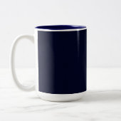 Blauw Donker Elegant en Eenvoudig Tweekleurige Koffiemok (Links)