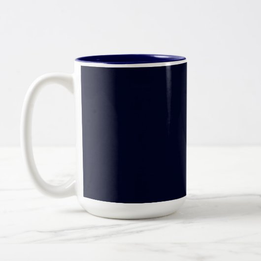 Blauw Donker Elegant en Eenvoudig Tweekleurige Koffiemok (Links)